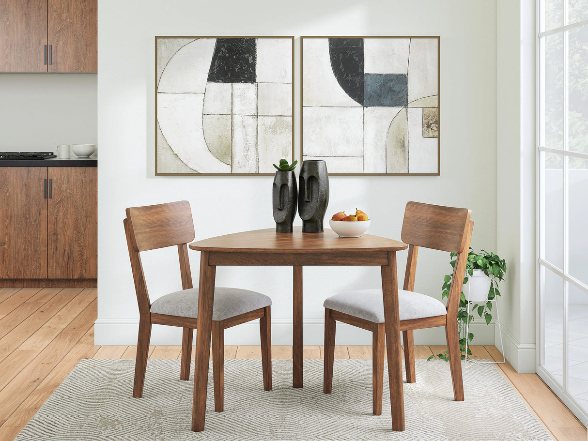 Tameride Brown Dining Table and 2 Chairs by Ashley at Eve Furniture