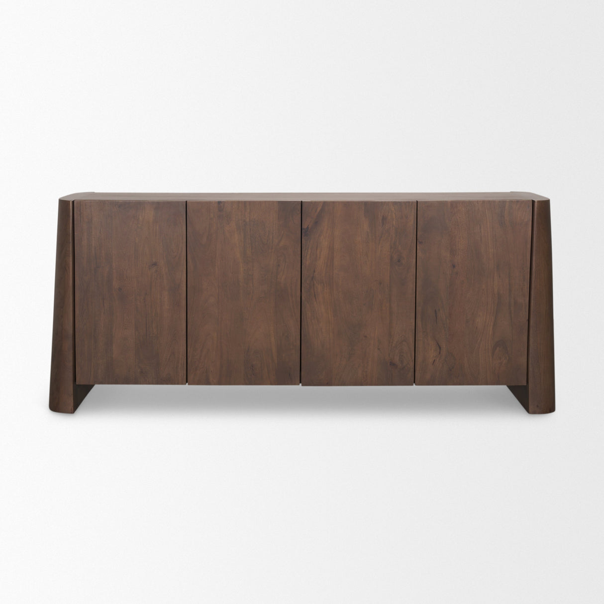Tammar Brown Wood 4-Door Sideboard by Mercana at Eve Furniture