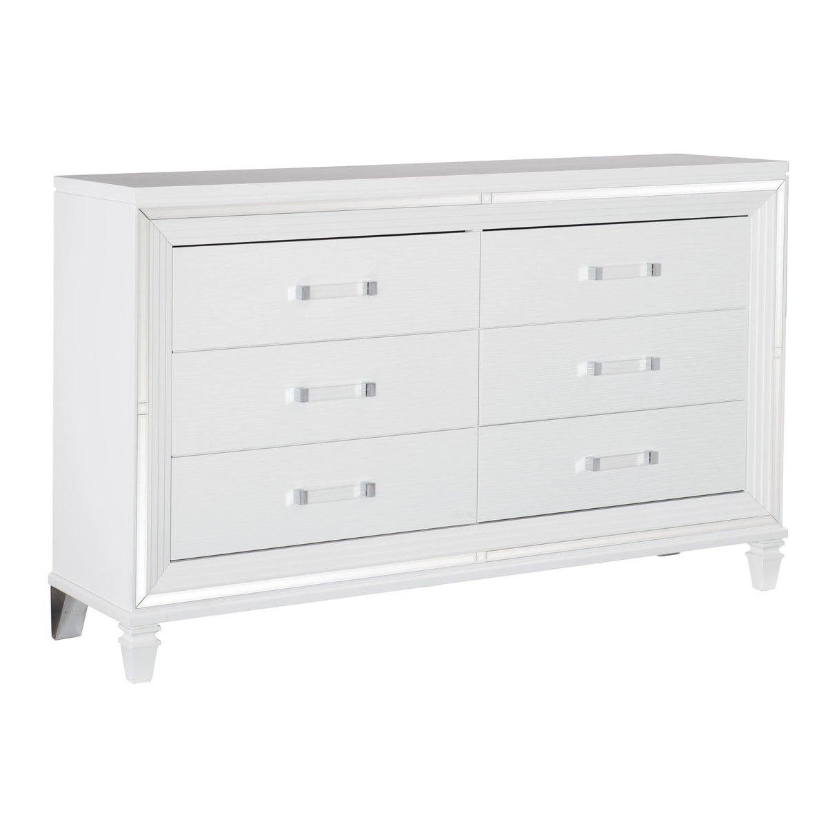 Tamsin White LED Upholstered Storage Platform Bedroom Set by Homelegance at Eve Furniture