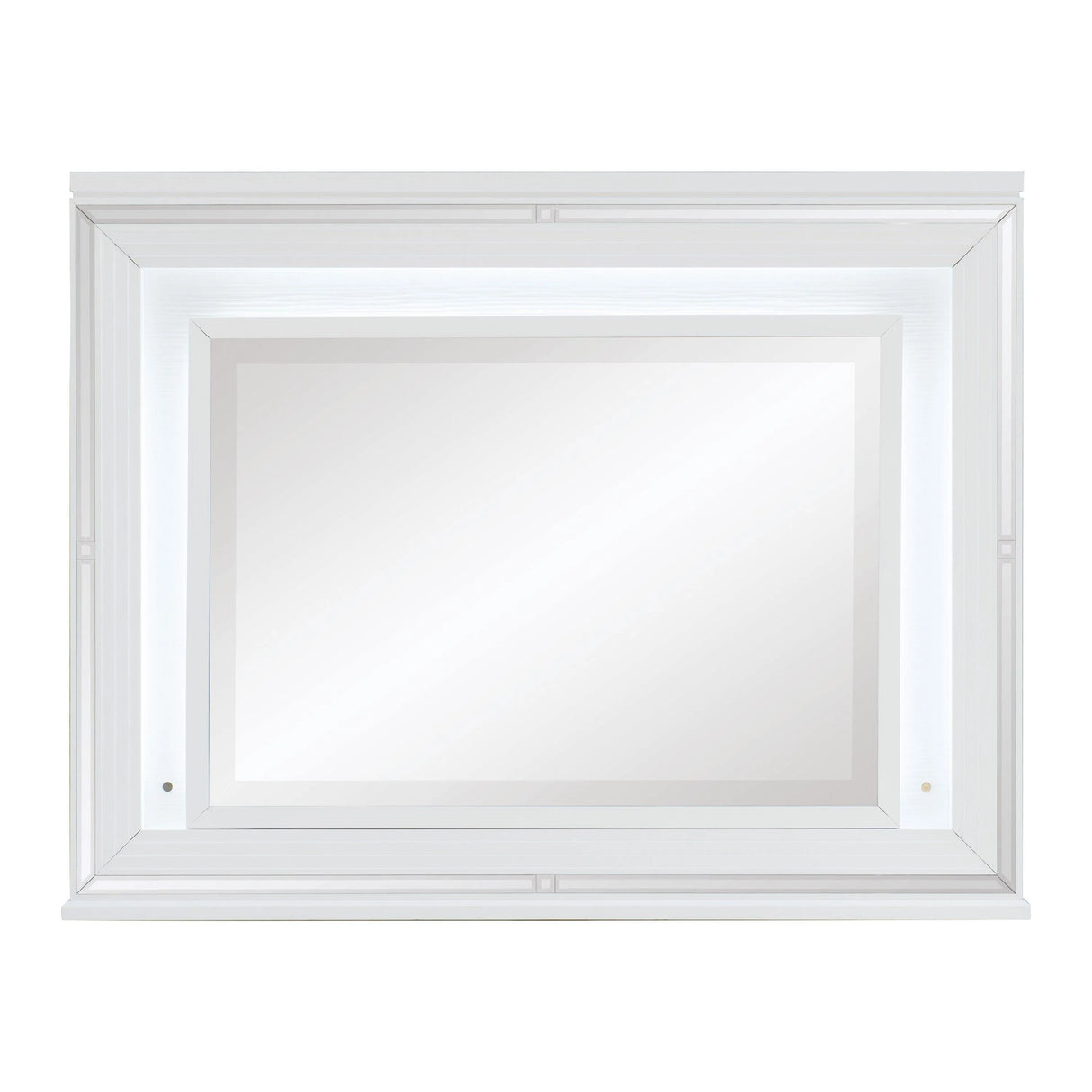 Tamsin White Mirror (Mirror Only) by Homelegance at Eve Furniture