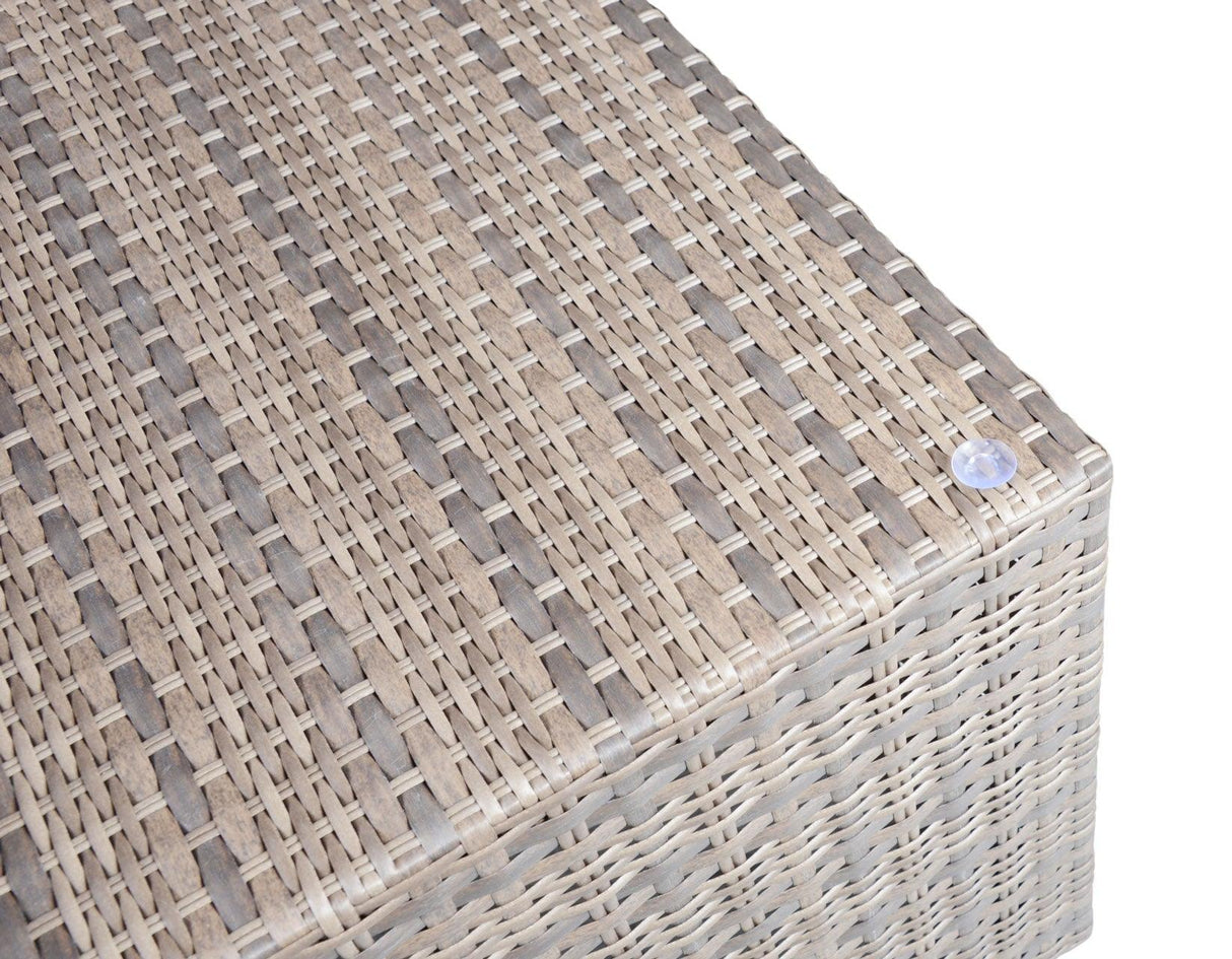 Tamyra Resin Wicker Side Table & Ottoman by Steve Silver at Eve Furniture