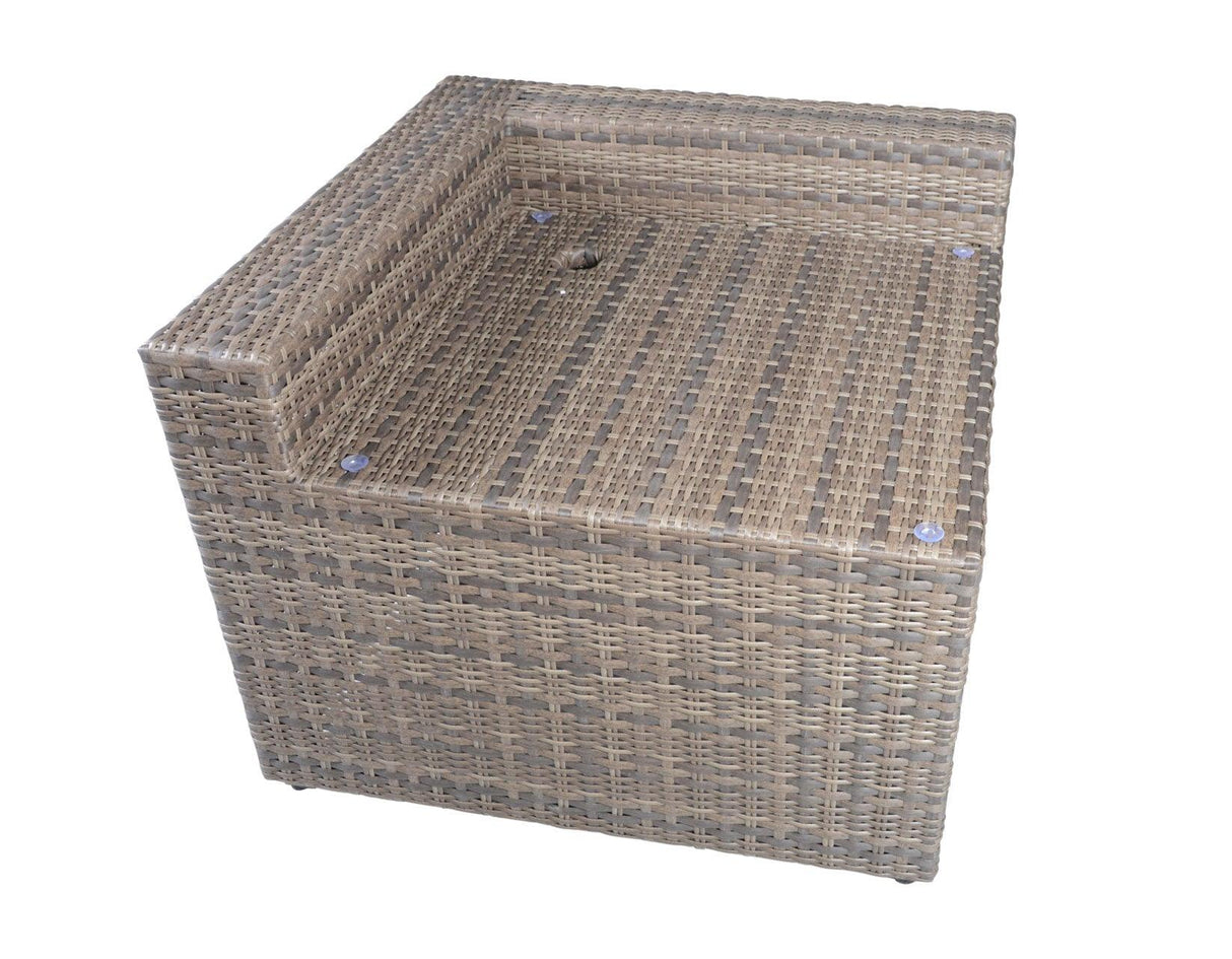 Tamyra Resin Wicker Side Table & Ottoman by Steve Silver at Eve Furniture