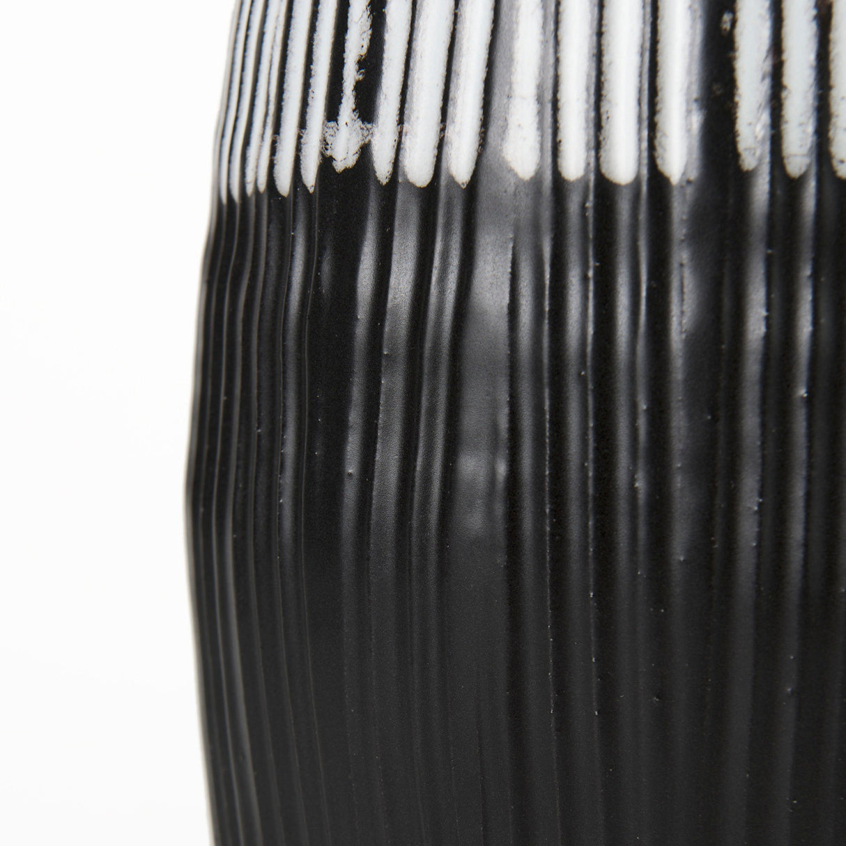 Tanami I Tall Dark Brown/White Ceramic Vase by Mercana at Eve Furniture