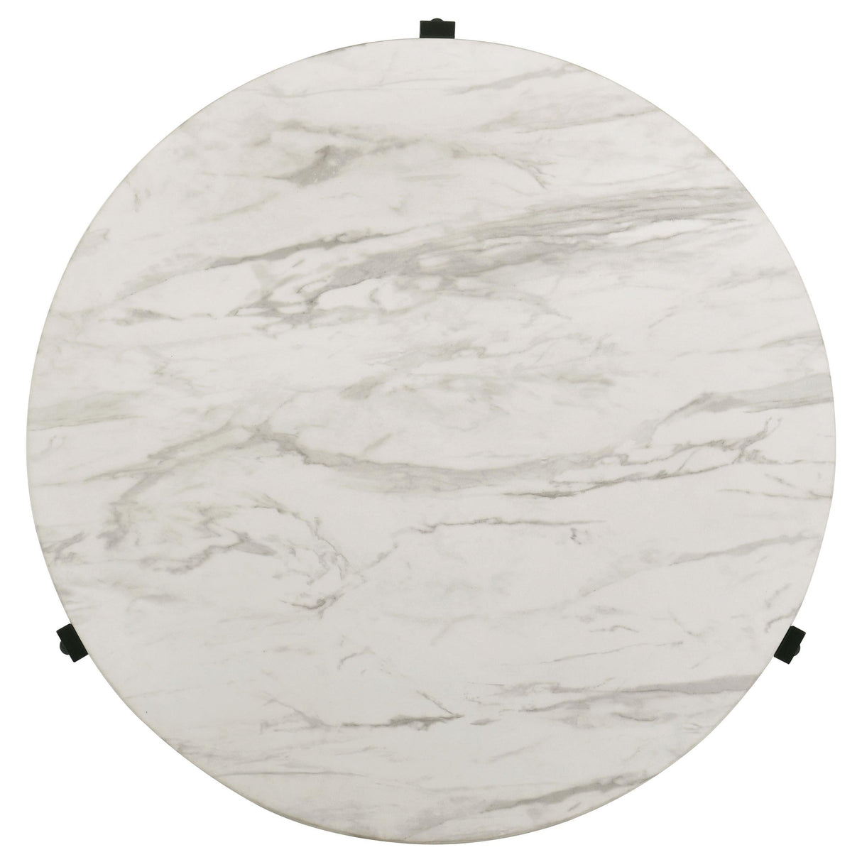 Tandi White 3-Piece Faux Marble Coffee and End Table Set by Coaster at Eve Furniture