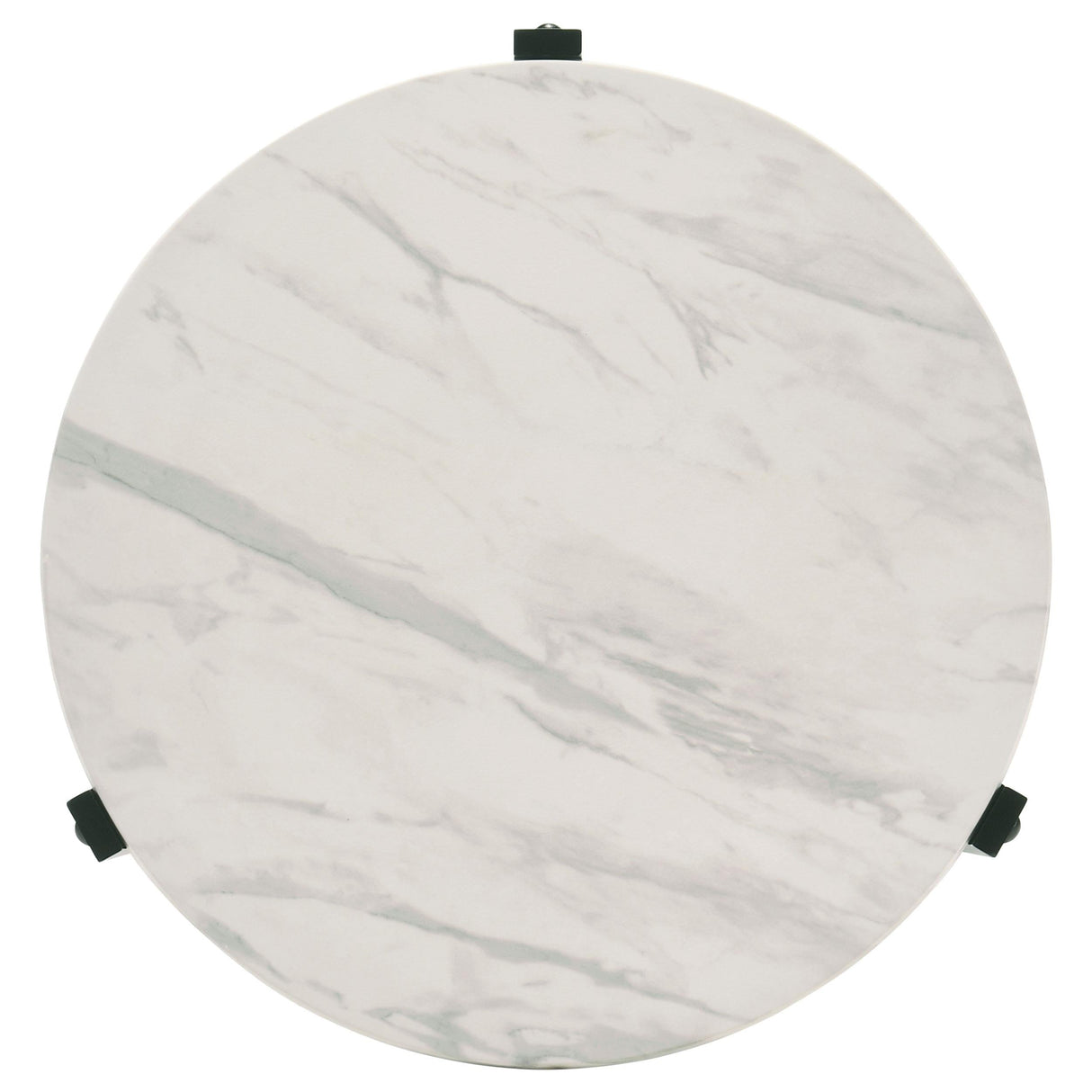 Tandi White 3-Piece Faux Marble Coffee and End Table Set by Coaster at Eve Furniture