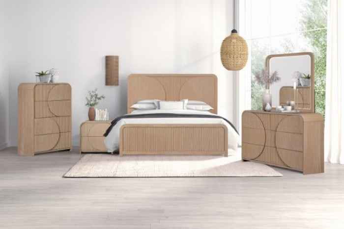 Tangentry Natural 4-Piece Queen Bedroom Se by Furniture of America at Eve Furniture