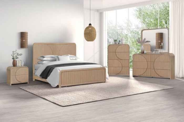 Tangentry Natural 4-Piece Queen Bedroom Se by Furniture of America at Eve Furniture