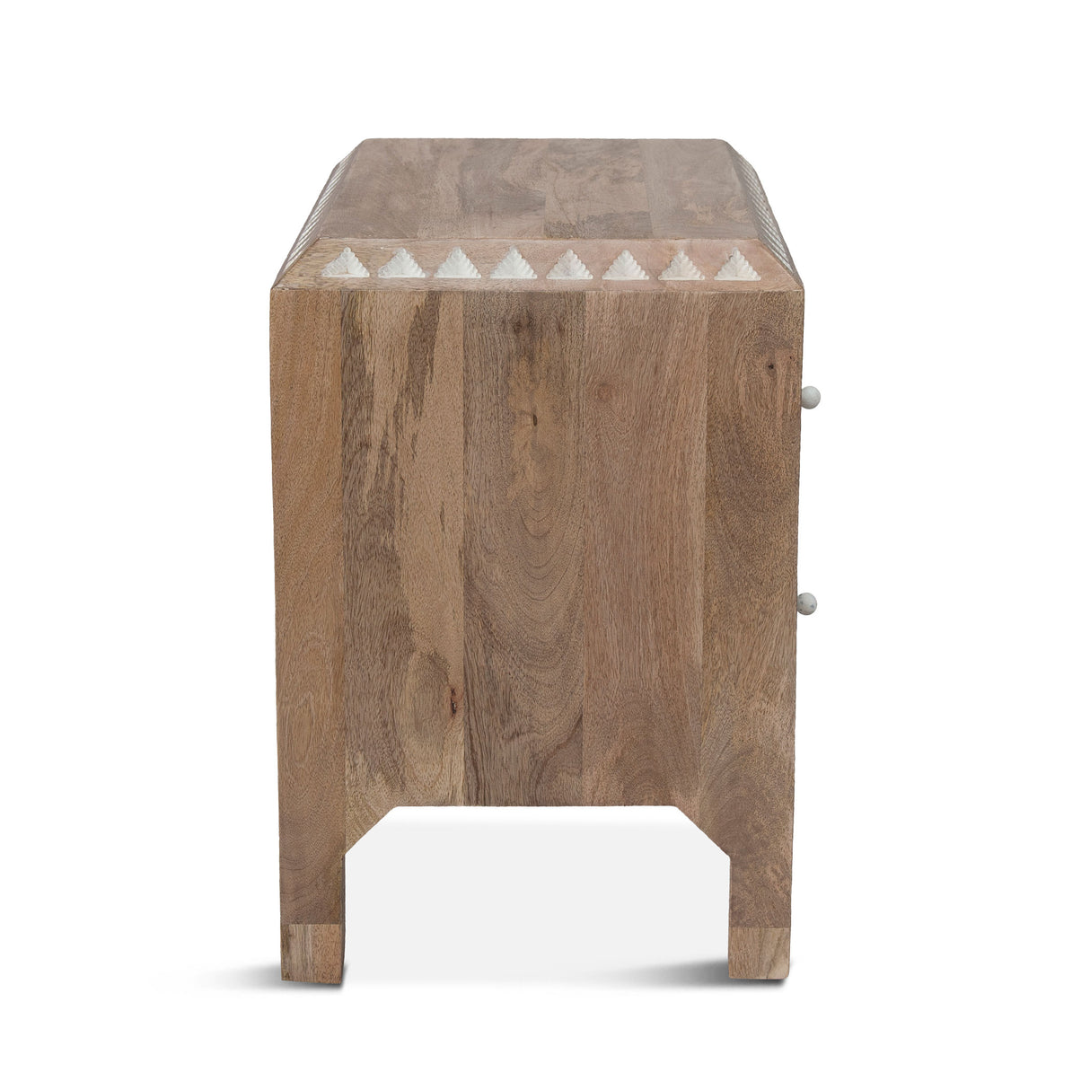 Tangiers 26" Nightstand in Carved Natural White by Home Trends & Design at Eve Furniture