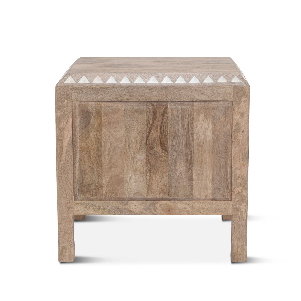 Tangiers 26" Nightstand in Carved Natural White by Home Trends & Design at Eve Furniture