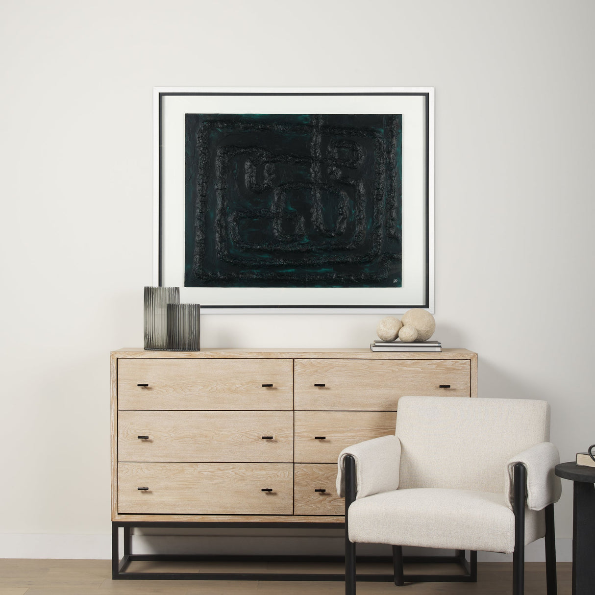 Tangled II by Studio M a handmade Original Framed Artwork under Glass by Mercana at Eve Furniture