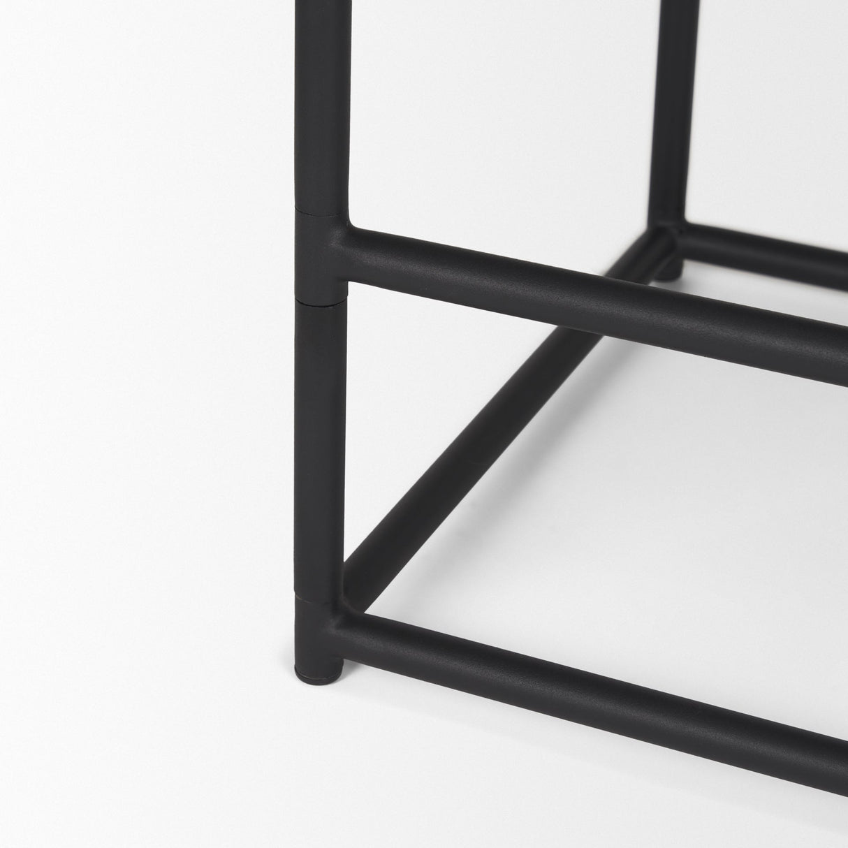 Taniel Black Leather w/ Black Metal Counter Stool by Mercana at Eve Furniture