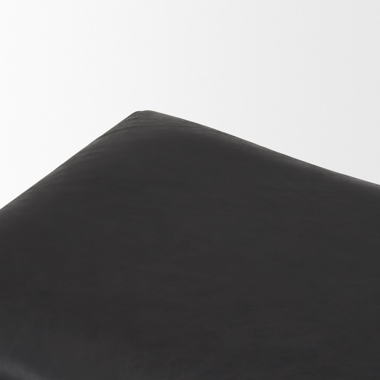 Taniel Black Leather w/ Black Metal Stool by Mercana at Eve Furniture