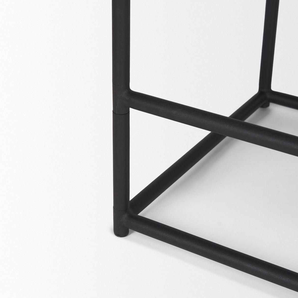 Taniel Brown Leather w/ Black Metal Counter Stool by Mercana at Eve Furniture