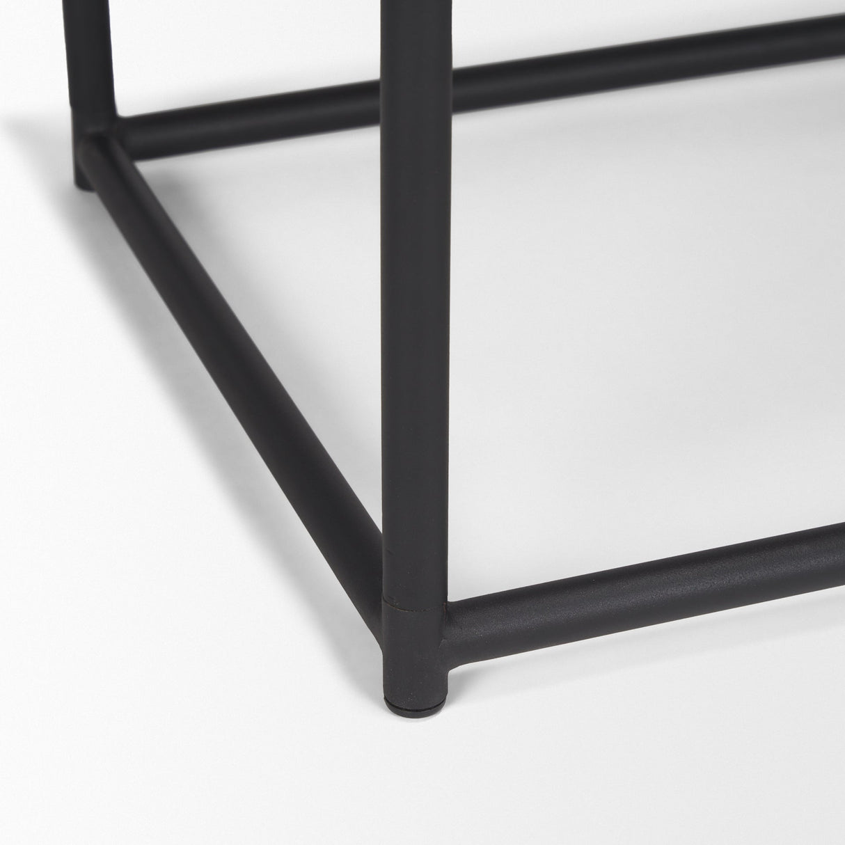 Taniel Light Brown Wood w/ Black Metal Stool by Mercana at Eve Furniture
