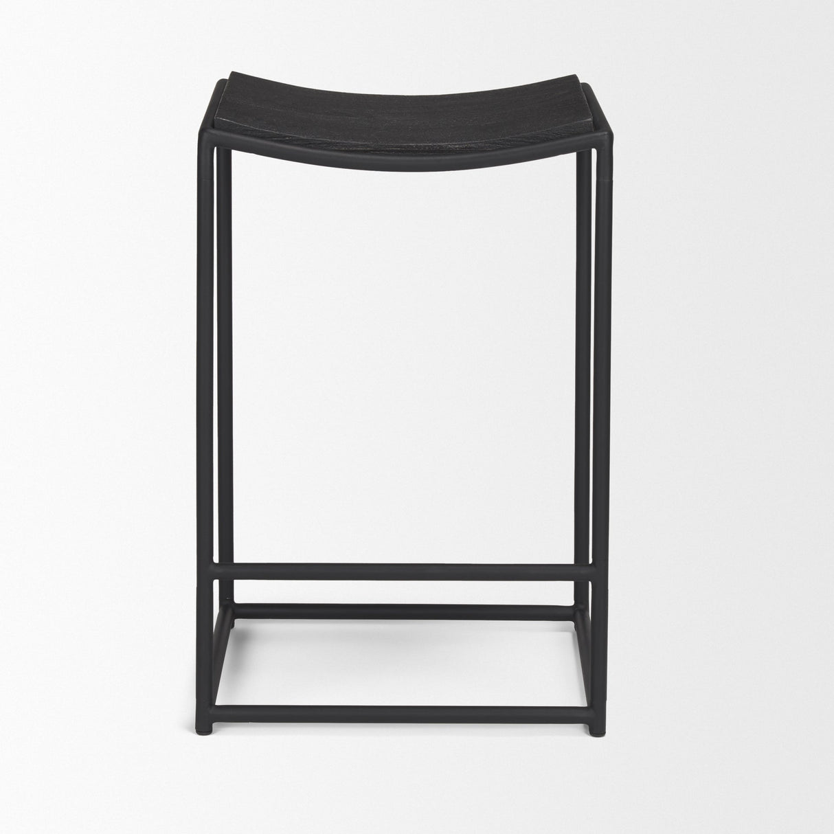Taniel Textured Black Wood w/ Black Metal Counter Stool by Mercana at Eve Furniture