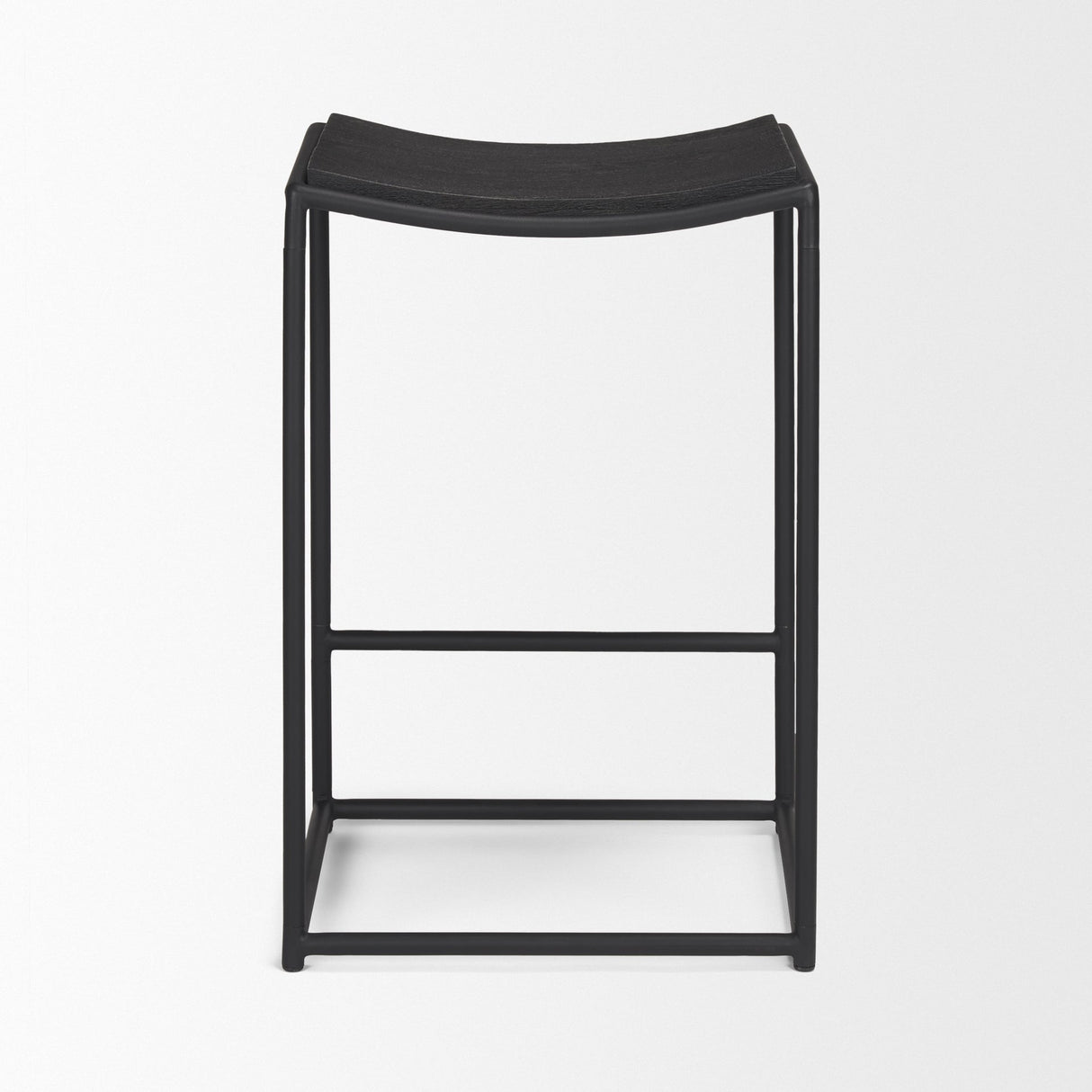 Taniel Textured Black Wood w/ Black Metal Counter Stool by Mercana at Eve Furniture