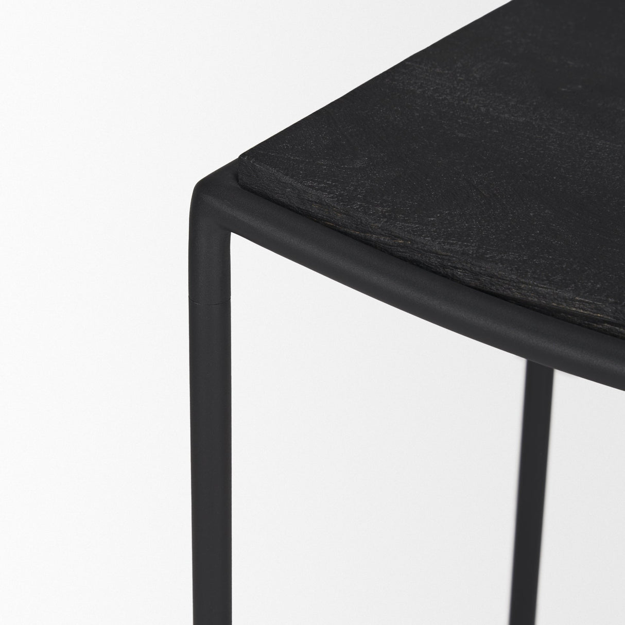 Taniel Textured Black Wood w/ Black Metal Counter Stool by Mercana at Eve Furniture