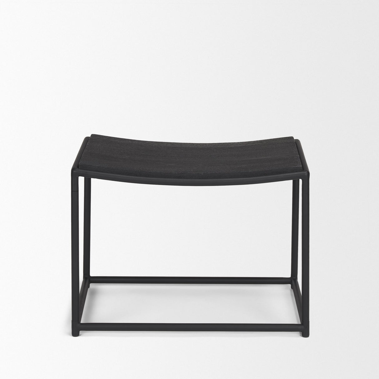 Taniel Textured Black Wood w/ Black Metal Stool by Mercana at Eve Furniture