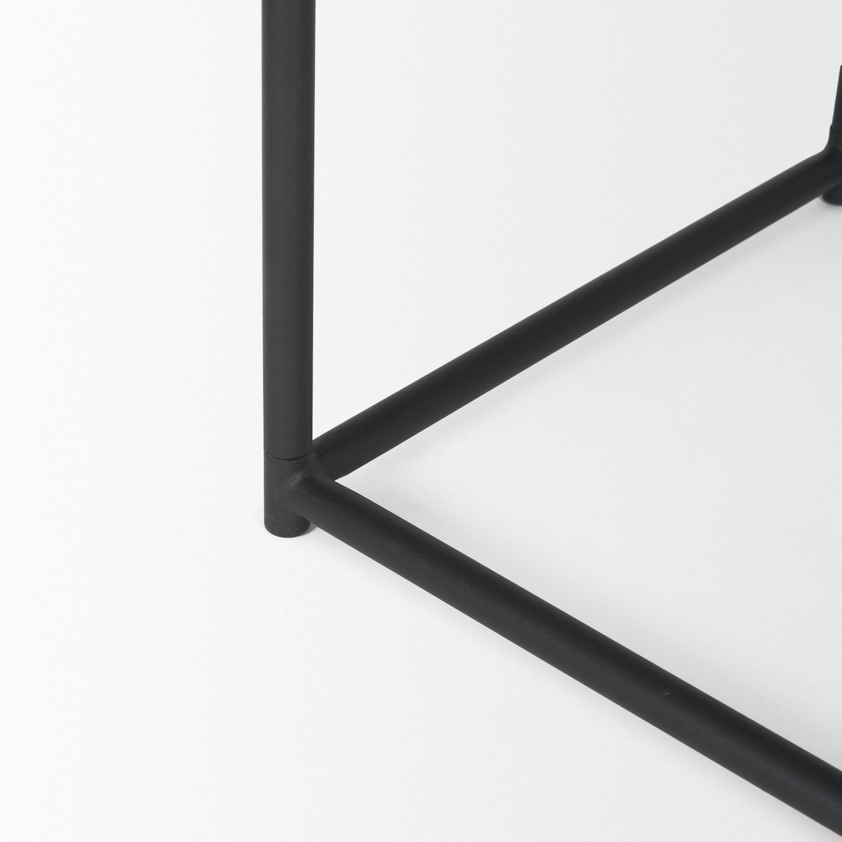 Taniel Textured Black Wood w/ Black Metal Stool by Mercana at Eve Furniture