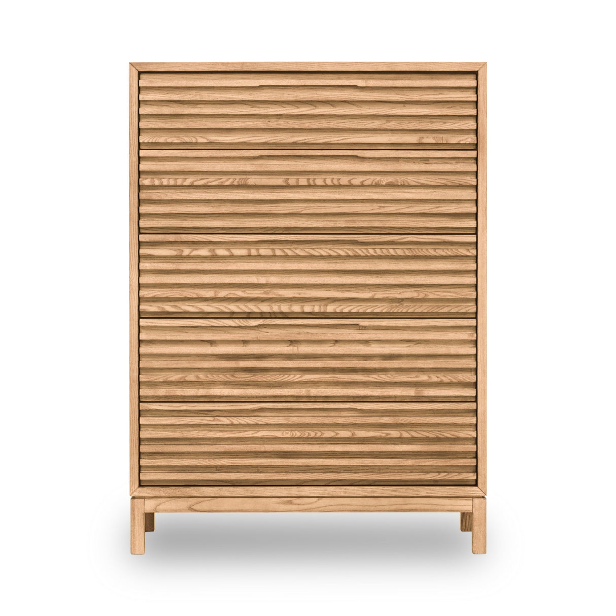 Tanner Five Drawer Ash Wood Chest in Flaxen by Modus Furniture at Eve Furniture