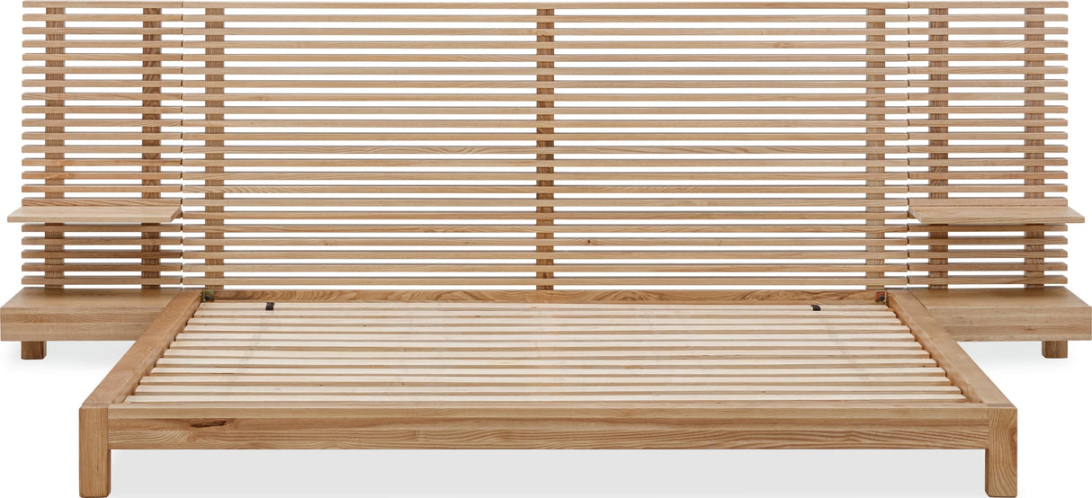 Tanner Flaxen California King Solid Ash Wall Bed with Integrated Nightstands by Modus Furniture at Eve Furniture