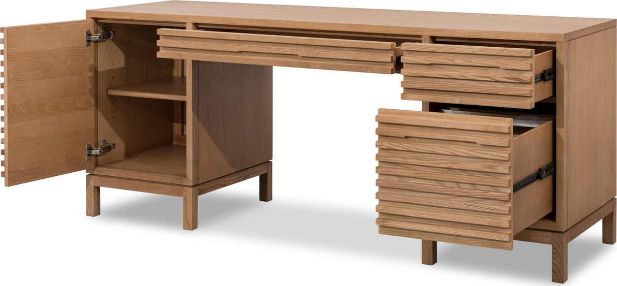 Tanner Flaxen File Drawer Desk by Modus Furniture at Eve Furniture