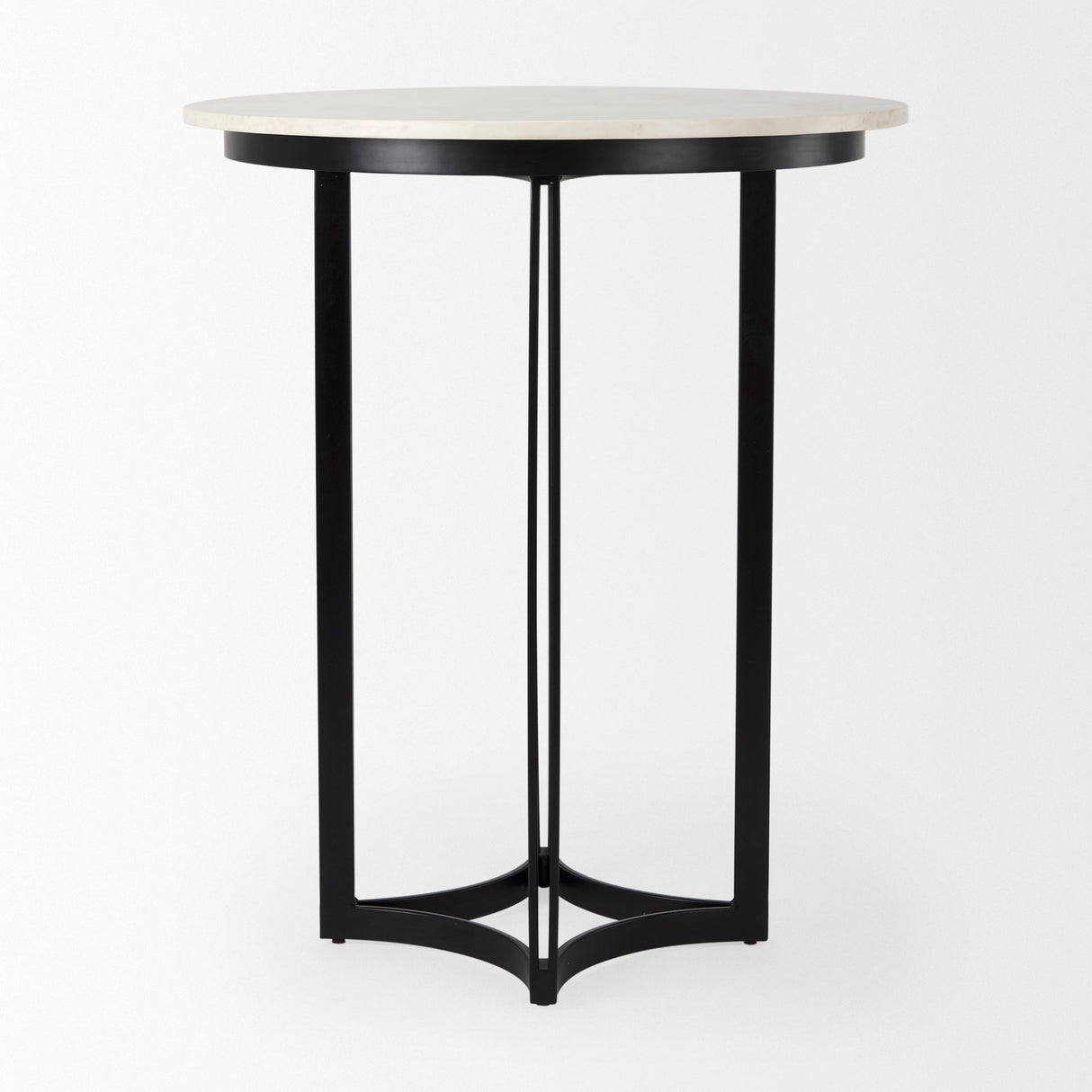 Tanner Marble & Matte Black Bistro Table by Mercana at Eve Furniture