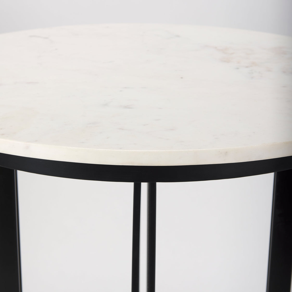 Tanner Marble & Matte Black Bistro Table by Mercana at Eve Furniture