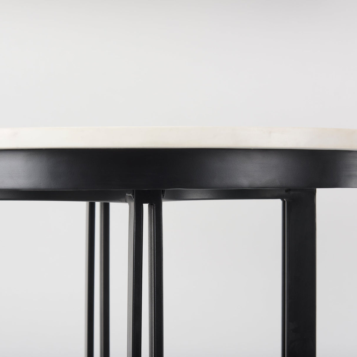 Tanner Marble & Matte Black Bistro Table by Mercana at Eve Furniture