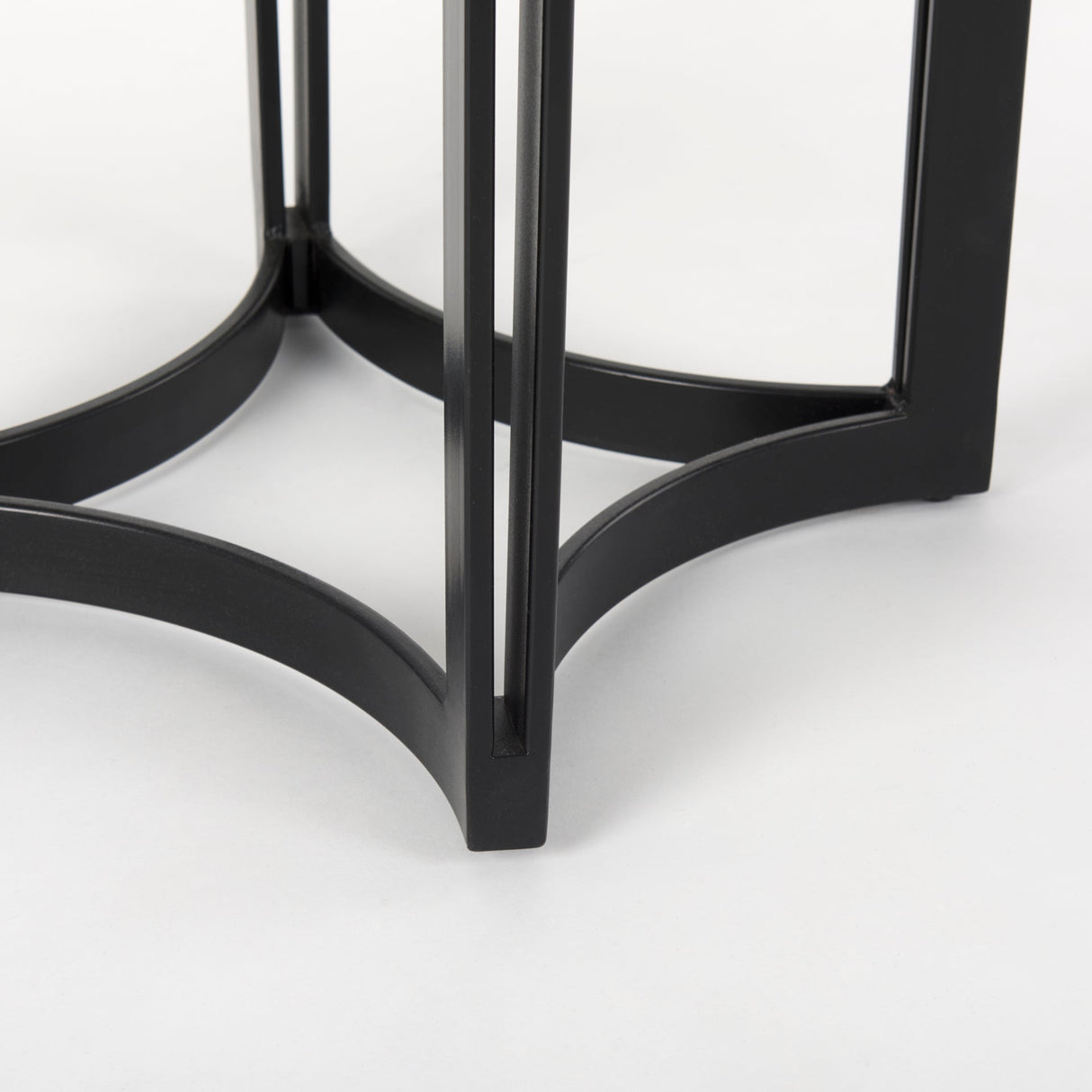 Tanner Marble & Matte Black Bistro Table by Mercana at Eve Furniture