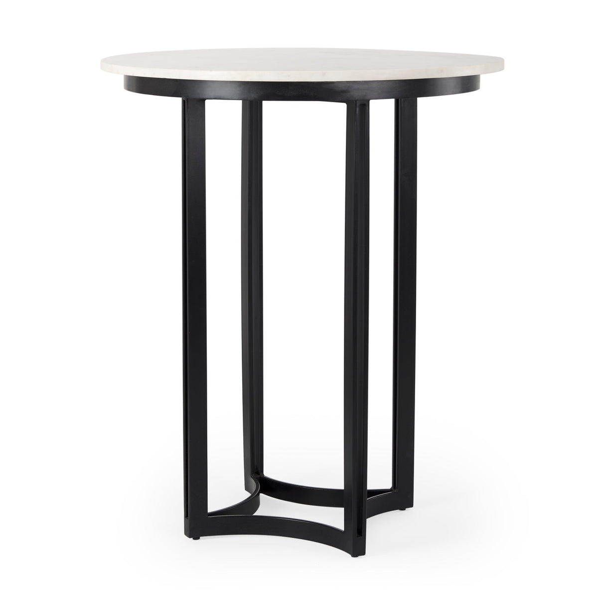 Tanner Marble & Matte Black Bistro Table by Mercana at Eve Furniture
