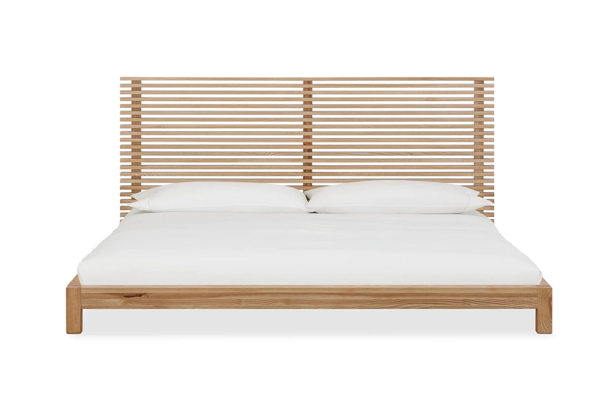 Tanner Solid Ash Eastern King Platform Bed in Flaxen by Modus Furniture at Eve Furniture