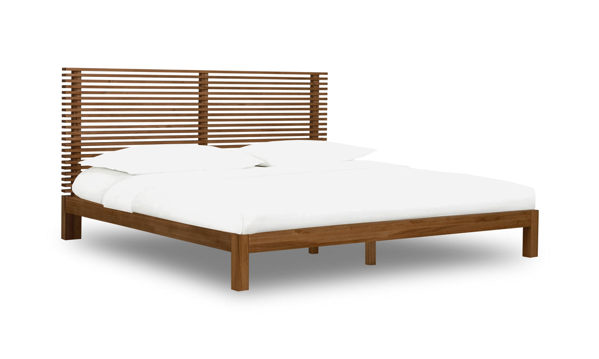 Tanner Solid Ash Full Platform Bed in Roux by Modus Furniture at Eve Furniture