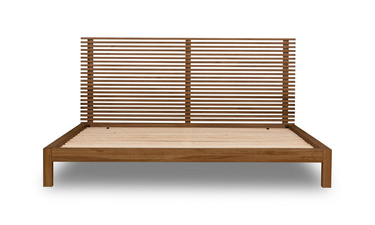Tanner Solid Ash Queen Platform Bed in Roux by Modus Furniture at Eve Furniture