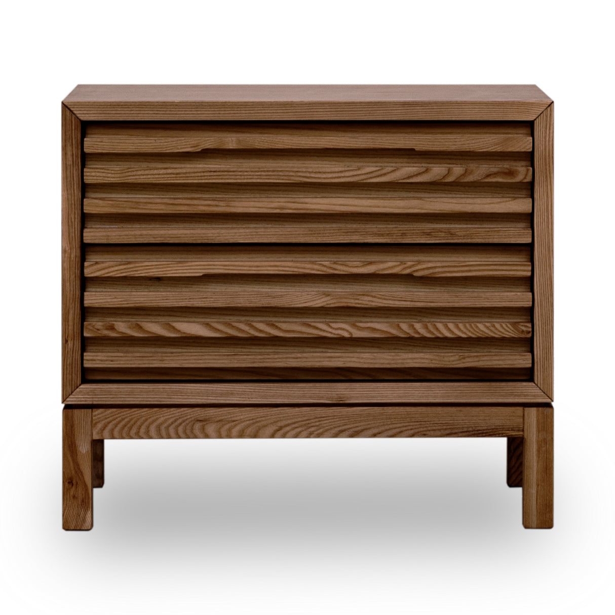 Tanner Two Drawer Ash Wood Nightstand in Roux by Modus Furniture at Eve Furniture