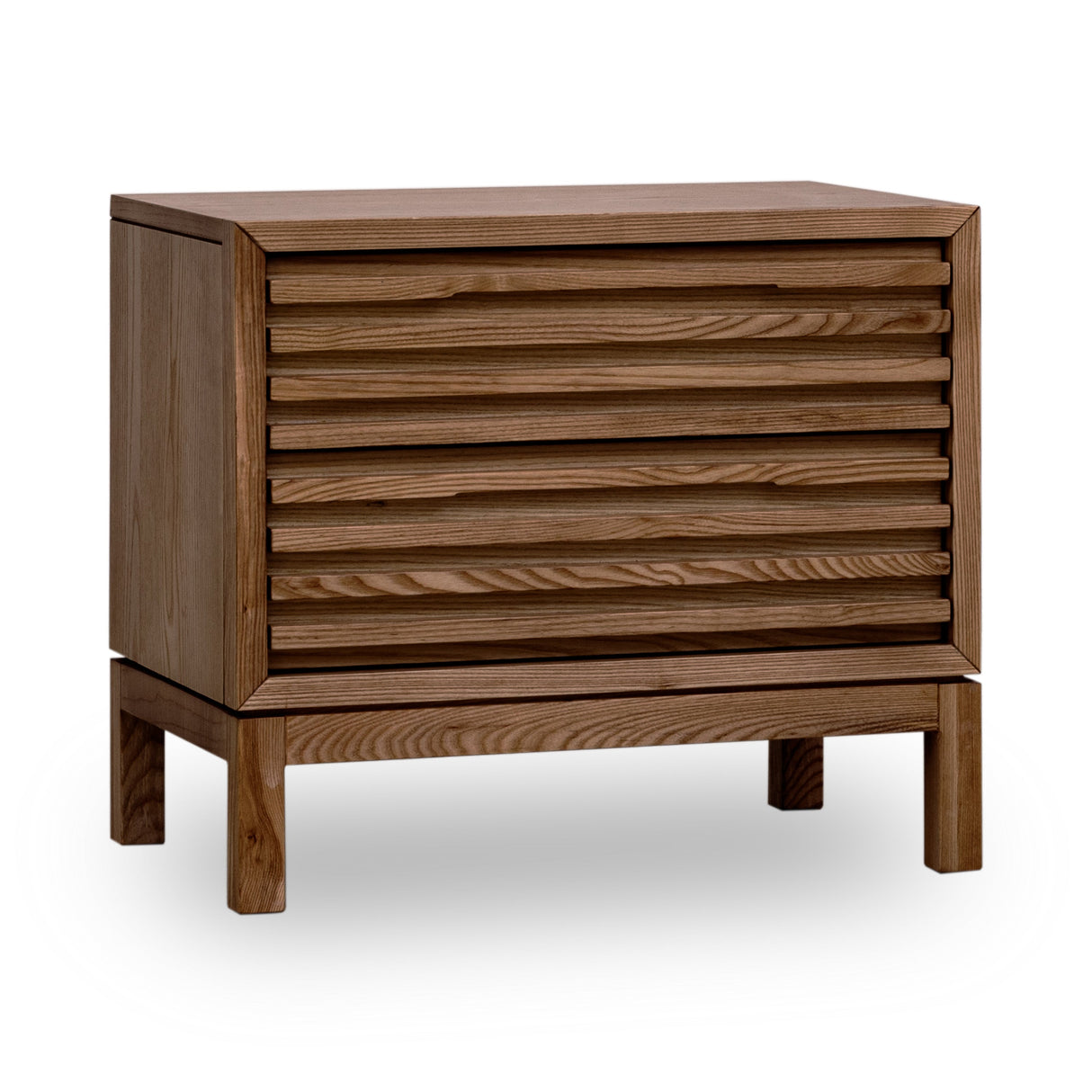 Tanner Two Drawer Ash Wood Nightstand in Roux by Modus Furniture at Eve Furniture