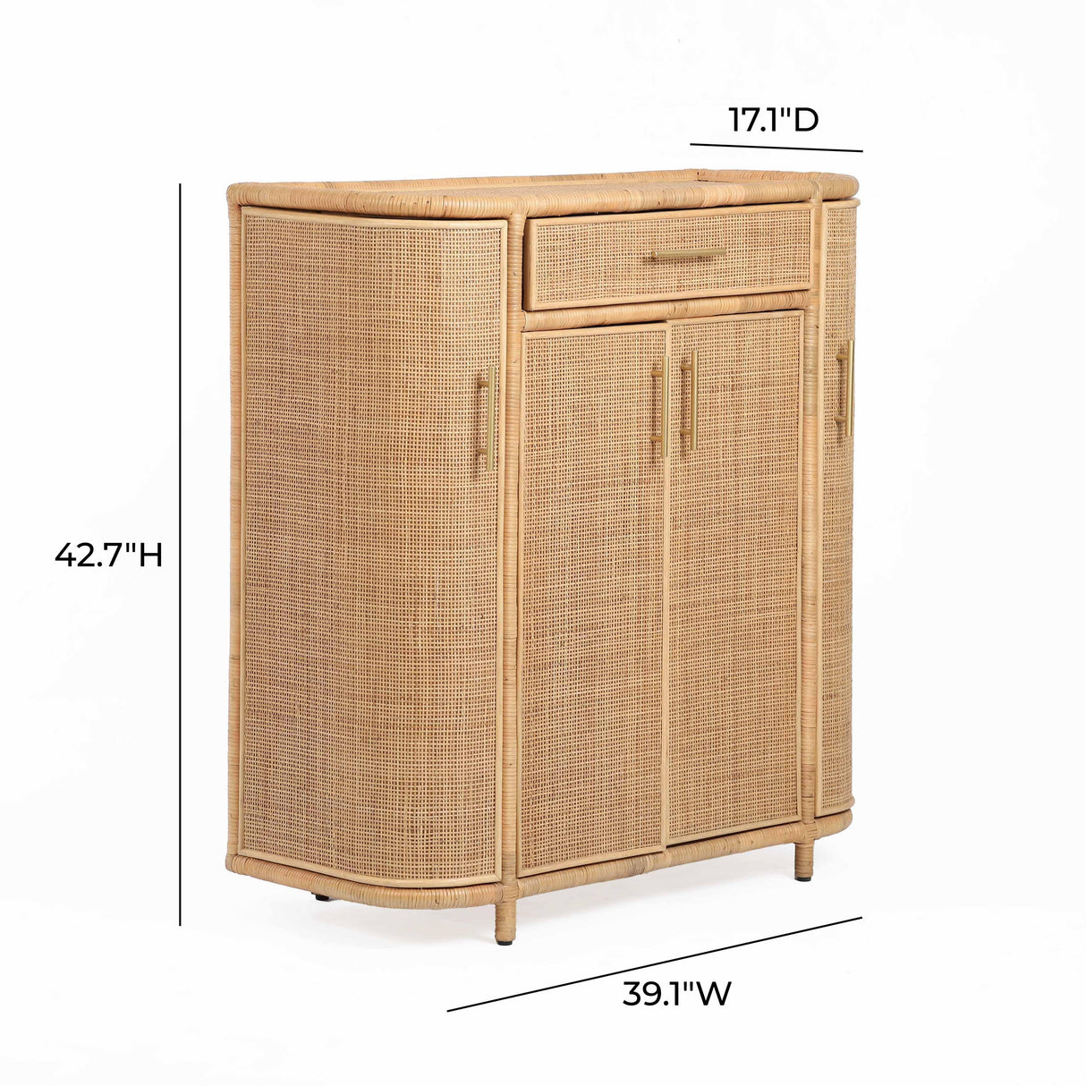 Tarot Natural Rattan Bar Cabinet by TOV Furniture at Eve Furniture
