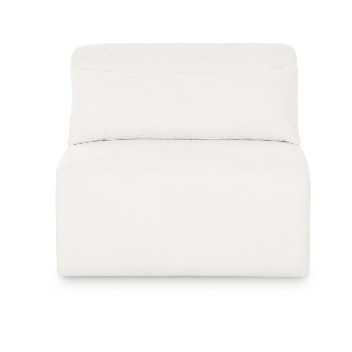 Tarra Cream Performance Chenille Modular Armless Chair by TOV Furniture at Eve Furniture
