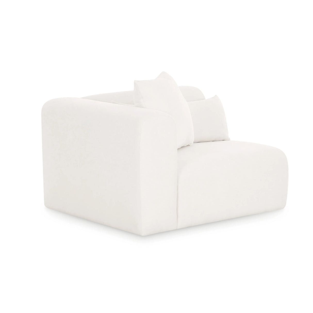 Tarra Cream Performance Chenille Modular Corner Chair by TOV Furniture at Eve Furniture