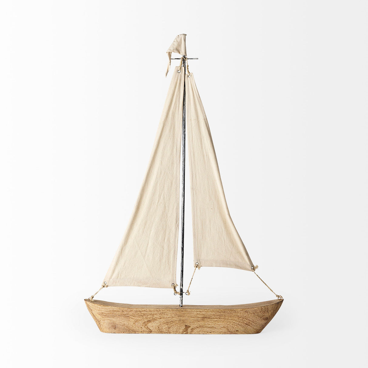 Tartane Large 22L x 2W Brown/Cream Nautical Inspired Sailboat by Mercana at Eve Furniture