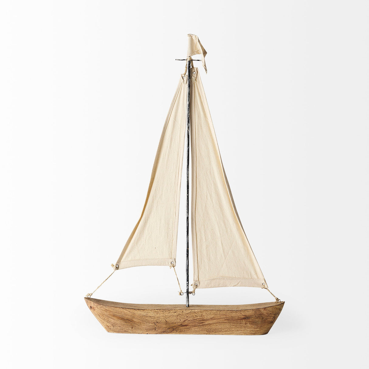 Tartane Large 22L x 2W Brown/Cream Nautical Inspired Sailboat by Mercana at Eve Furniture