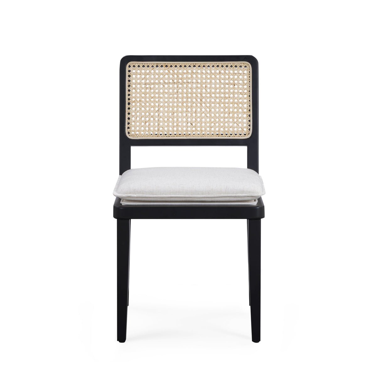 Tassina Cream Upcycled Performance Linen Dining Chair by TOV Furniture at Eve Furniture