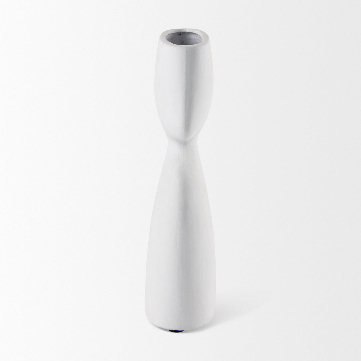 Tatum 11.6H Sculptural White Ceramic Vase by Mercana at Eve Furniture