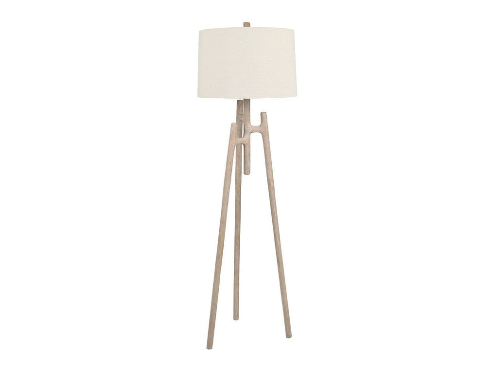 Tatum Brown/White Floor Lamp by Crestview at Eve Furniture