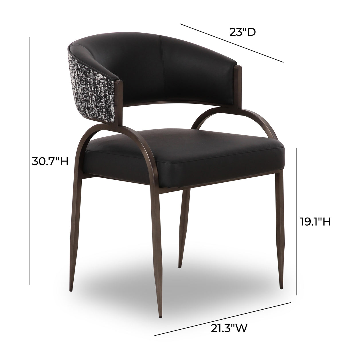 Tatum Vegan Leather 2-Tone Dining Chair by TOV Furniture at Eve Furniture