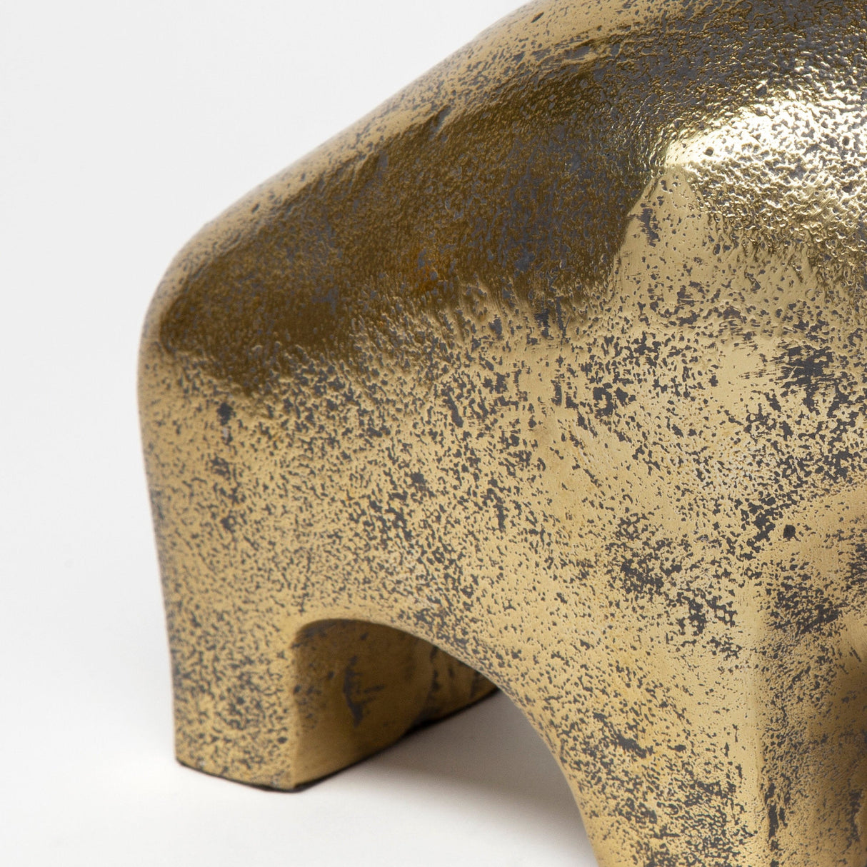 Tauro I 9L x 4W Gold Cast Aluminum Raging Bull by Mercana at Eve Furniture