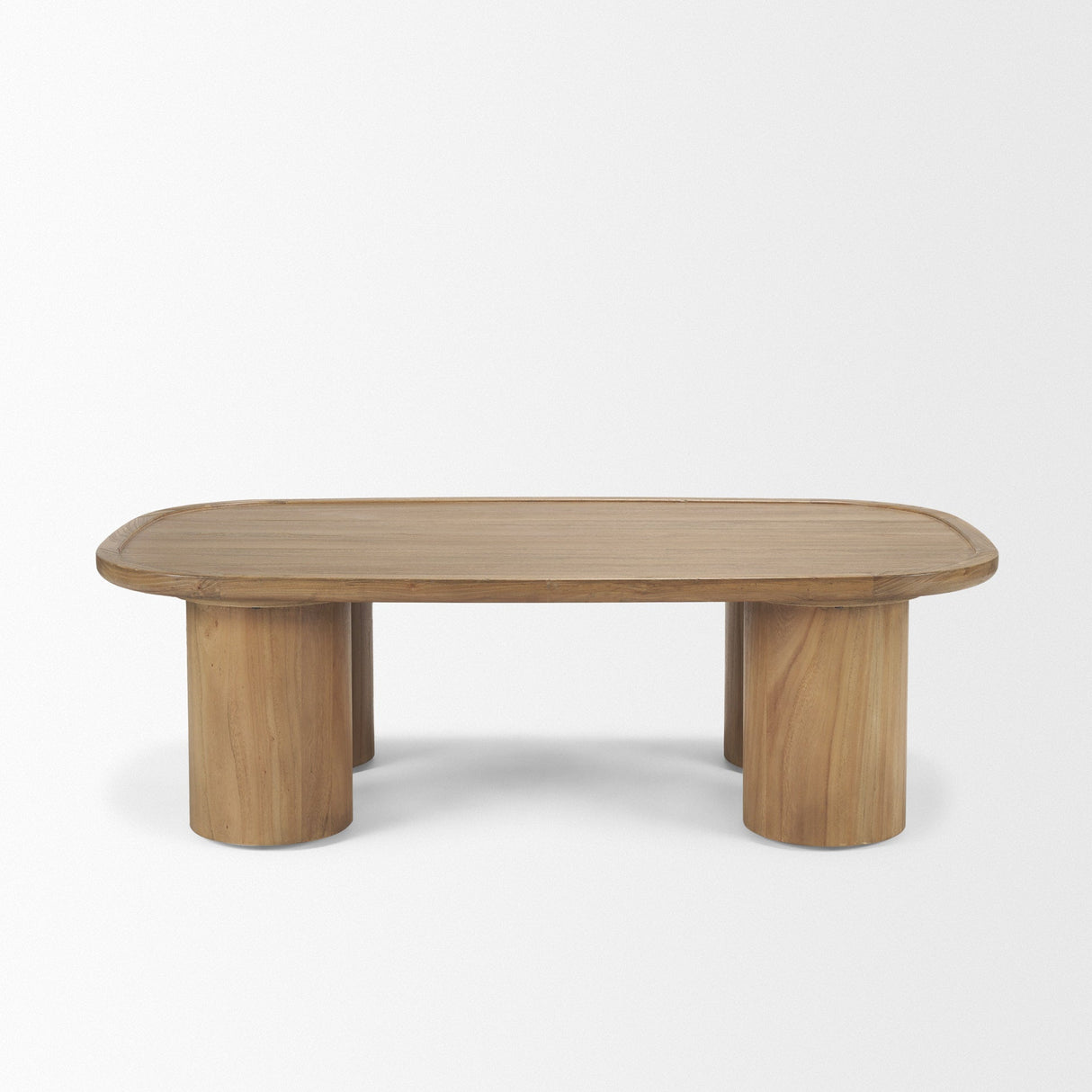 Tavi Rectangular Natural Brown w/ Column Legs Coffee Table by Mercana at Eve Furniture