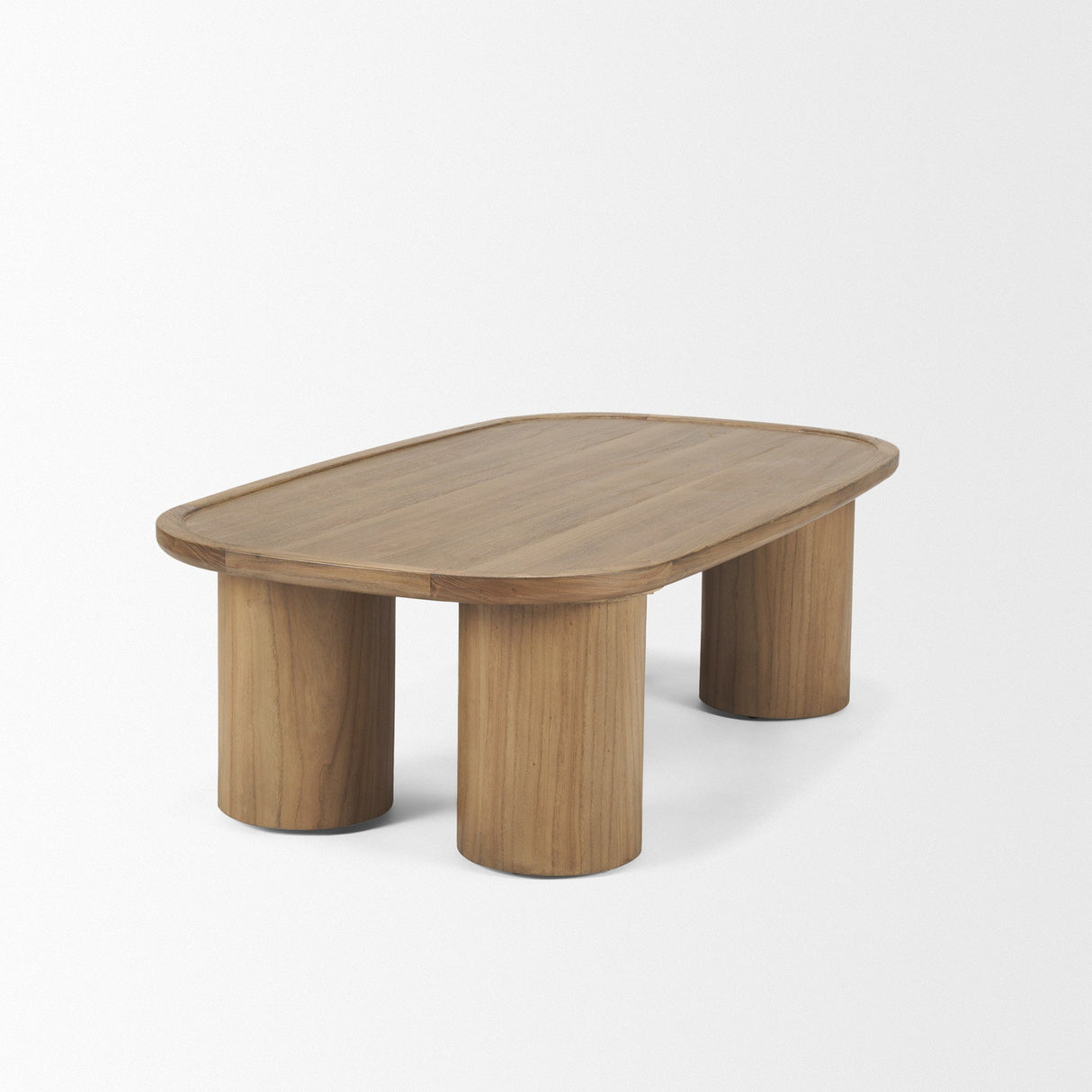 Tavi Rectangular Natural Brown w/ Column Legs Coffee Table by Mercana at Eve Furniture