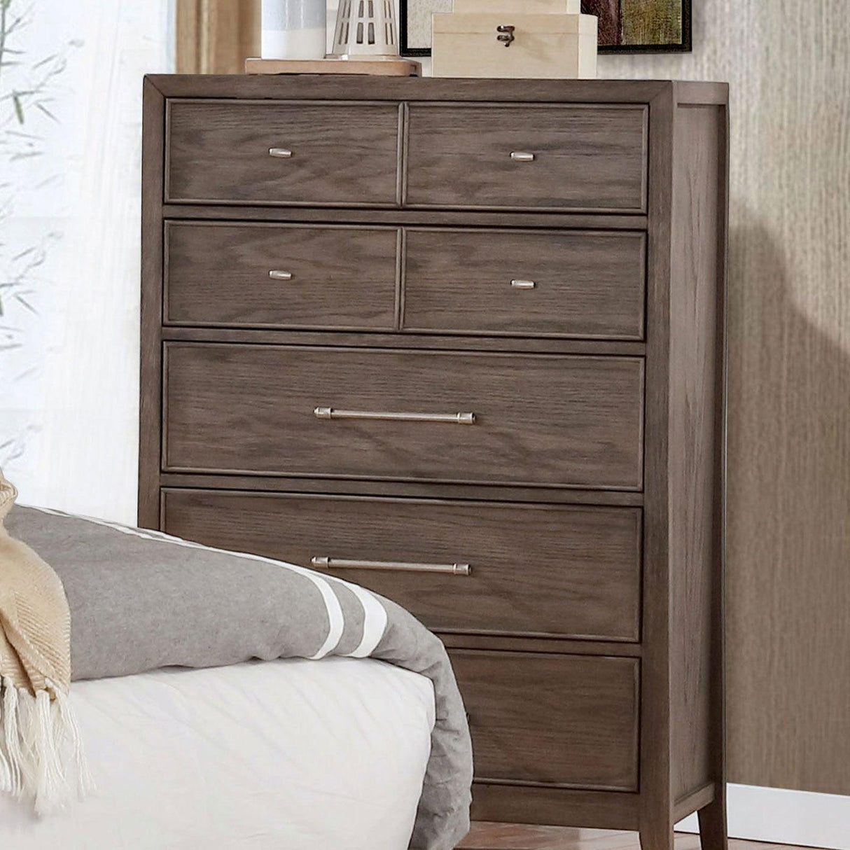 Tawana Warm Gray Chest by Furniture of America at Eve Furniture