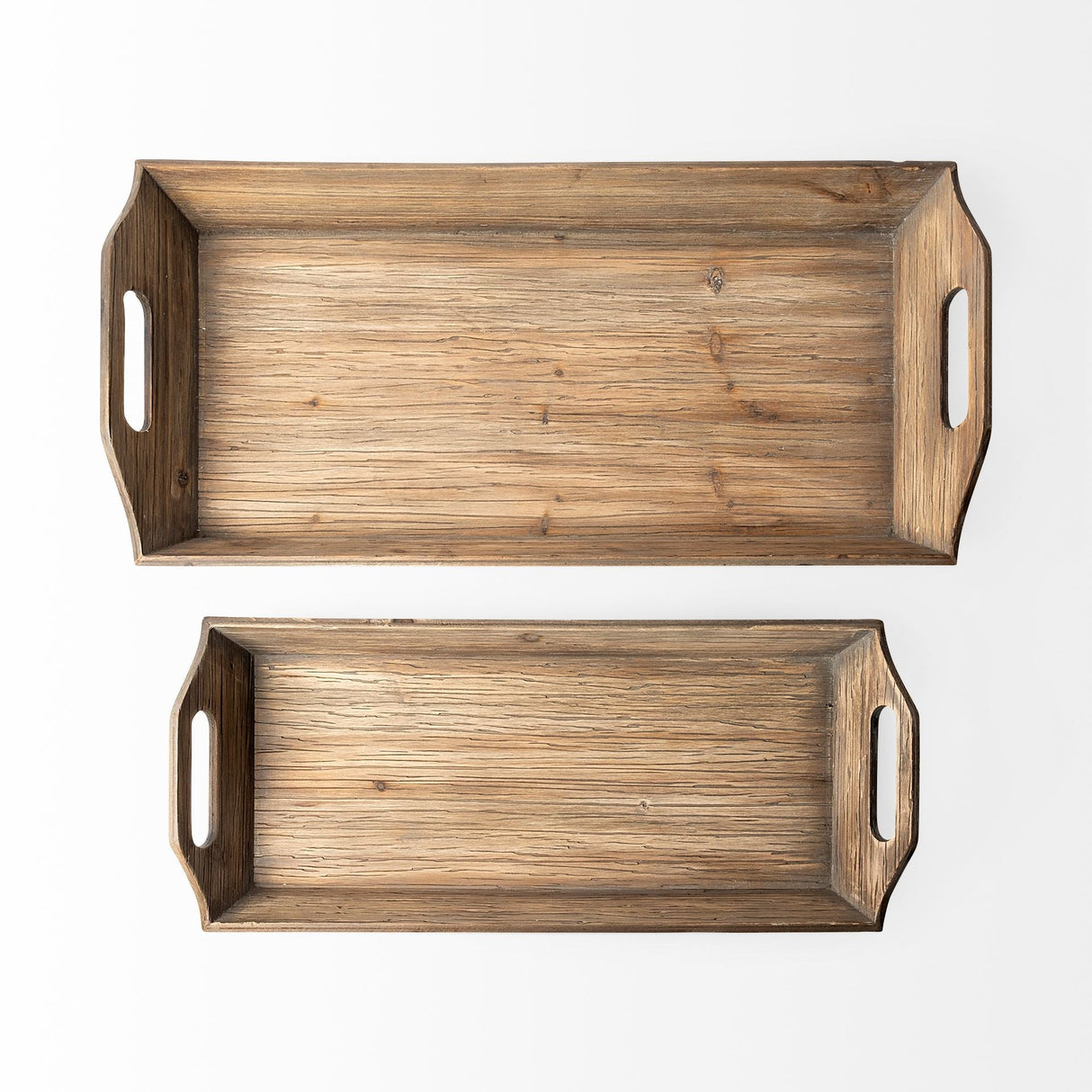 Tawny (Set of 2) Natural Wooden Trays by Mercana at Eve Furniture